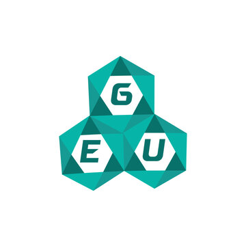 GEU creative minimalist letter logo. GEU unique vector initials alphabet letter logo design