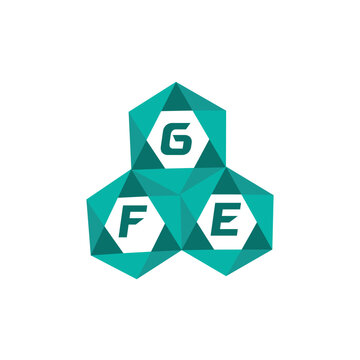 GFE creative minimalist letter logo. GFE unique vector initials alphabet letter logo design