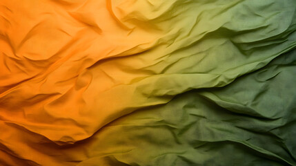 Poster - vibrant textured fabric with gradients of orange and green tones