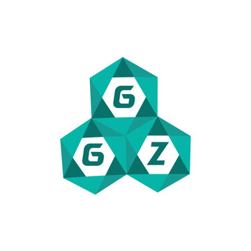 GGZ creative minimalist letter logo. GGZ unique vector initials alphabet letter logo design