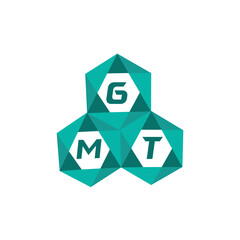 Poster - GMT creative minimalist letter logo. GMT unique vector initials alphabet letter logo design