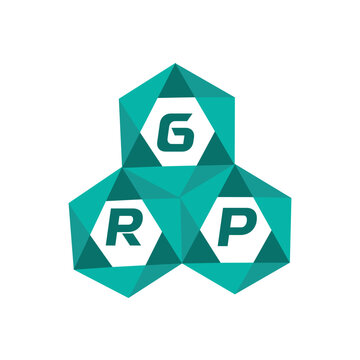 GRP creative minimalist letter logo. GRP unique vector initials alphabet letter logo design