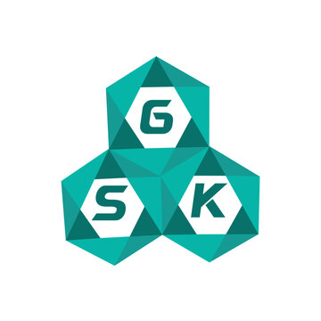 GSK creative minimalist letter logo. GSK unique vector initials alphabet letter logo design