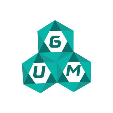 GUM creative minimalist letter logo. GUM unique vector initials alphabet letter logo design