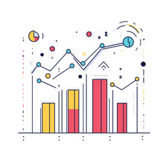 Poster - Colorful Abstract Data Graph Illustration