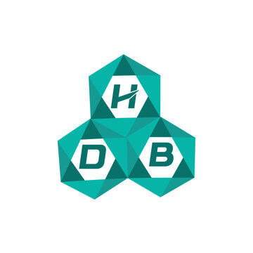 HDB creative minimalist letter logo. HDB unique vector initials alphabet letter logo design