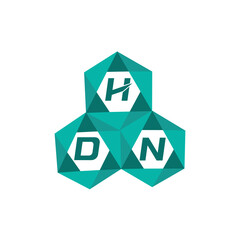 Poster - HDN creative minimalist letter logo. HDN unique vector initials alphabet letter logo design