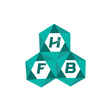 HFB creative minimalist letter logo. HFB unique vector initials alphabet letter logo design
