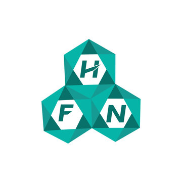 HFN creative minimalist letter logo. HFN unique vector initials alphabet letter logo design