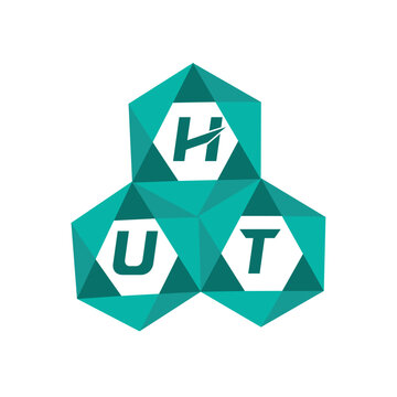 HUT creative minimalist letter logo. HUT unique vector initials alphabet letter logo designHUT creative minimalist letter logo. HUT unique vector initials alphabet letter logo design