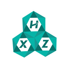 Poster - HXZ creative minimalist letter logo. HXZ unique vector initials alphabet letter logo design