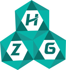 Poster - HZG creative minimalist letter logo. HZG unique vector initials alphabet letter logo designHZG creative minimalist letter logo. HZG unique vector initials alphabet letter logo design