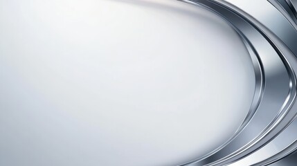 Poster - A sleek metallic page border with subtle reflections and sharp edges, perfect for professional presentations or premium content.