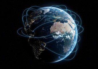 Poster - Illustration of a networked world