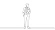 © Dmitry - Stylish businessman standing confidently against a minimalistic backdrop