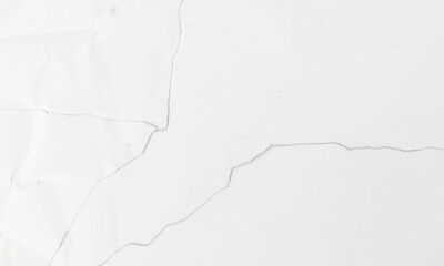 Poster - Crumpled white paper background with visible creases and texture, creating subtle yet interesting visual effect. Perfect for various design projects and presentations