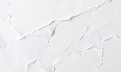 Poster - textured white paper background with torn edges, creating layered effect that adds depth and interest to composition. This versatile backdrop is perfect for various design projects