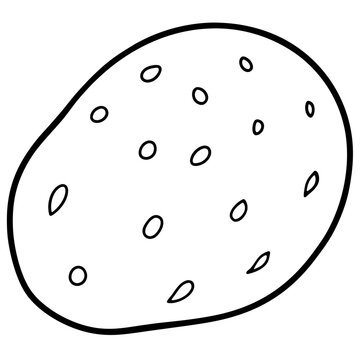 Stylized Potato Graphic Vector Design