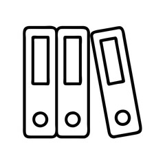 Aufkleber - Office file folders icon vector illustration for document management and organization of paperwork and records