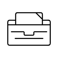 Poster - Find file document in drawer vector icon illustration for business and organization management system use