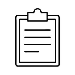 Poster - Clipboard with paper document vector icon illustration for notes checklist and task management tool design