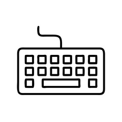 Fototapete - Keyboard vector icon illustration for computer input device and hardware accessories for typing and gaming