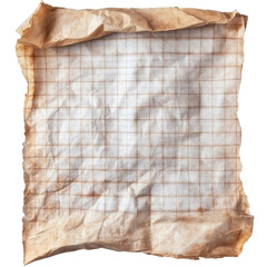 Poster - A simple piece of paper featuring a clean grid pattern ideal for sketching, planning, or creative projects isolated on transparent background..