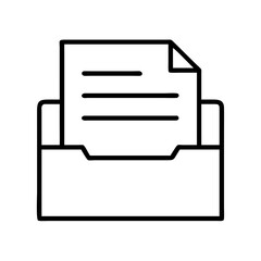 Aufkleber - Document file in tray icon vector illustration for file management and storage solution concept design 