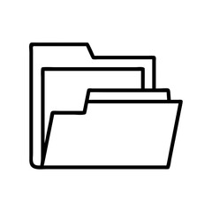 Poster - Folder icon vector file management system data storage organization document directory outline graphic design