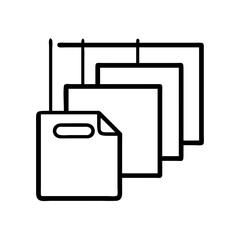 Aufkleber - Vector graphic of multiple documents or files icon for digital file management and data organization concept