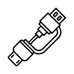 Poster - Usb cable connector illustration for data transfer and charging devices accessories connection technology