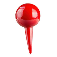 Poster - Bright red ball placed on a black background creating a striking visual contrast and bold presence in the frame isolated on transparent background..