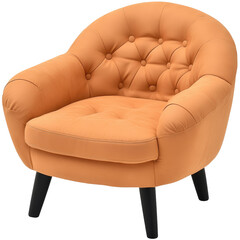 Poster - Stylish chair featuring a buttoned seat design that combines comfort with classic aesthetic for any setting isolated on transparent background..