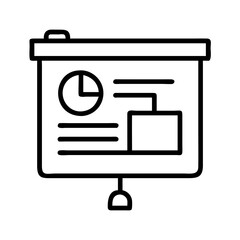 Poster - Presentation board with graph and charts for business meeting and data analysis vector illustration 
