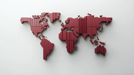 Poster - World map artwork global design creative wall decor contemporary style abstract viewpoint geographical concept for modern spaces