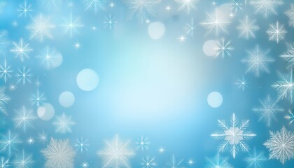 Poster - magical winter snowflake background with frosty white ice crystal design on gradient blue for holiday greeting cards

