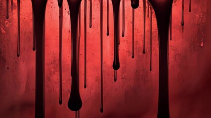 Poster - Vibrant Abstract Background with Red Color Dripping Down, Creating a Dramatic and Emotional Effect for Artistic and Creative Projects