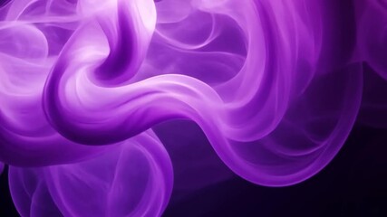 Poster - ethereal purple smoke flowing in a smooth wave pattern against a dark background creating a mystical