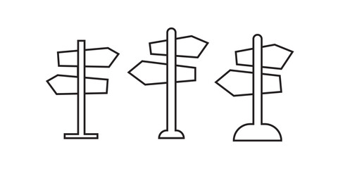 Poster - Signpost silhouette icon design template vector isolated illustration