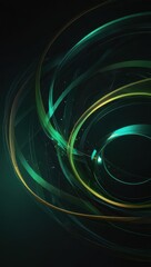 Fototapete - Abstract digital artwork featuring circular.