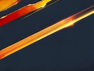 Poster - Abstract background with warm color stripes and light flare