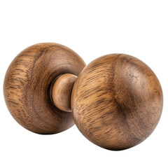 Poster - Pair of wooden door knobs showcasing rustic charm and craftsmanship perfect for enhancing the aesthetic of any door isolated on transparent background..