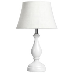 Poster - elegant white table lamp illuminating a modern living space with its unique design and soft, warm gl