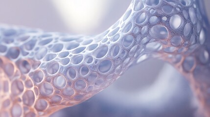 Poster - Intricate organic structure with a complex pattern of holes, forming a visually captivating abstract design