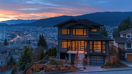 Poster - A visually stunning real estate promotional flyer highlighting a custom-built home with striking typography and modern design elements.