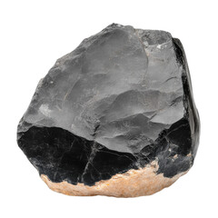 Poster - Unique rock formation set against a black background highlighting natural textures and intriguing geological patterns isolated on transparent background..