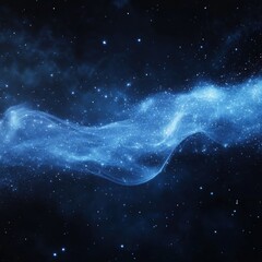 Wall Mural - ethereal cosmic nebula of blue light and sparkling stars in the dark expanse of deep space
