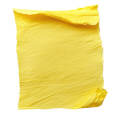 Poster - A bright piece of yellow paper on a clean white background perfect for creative projects or planning activities and ideas isolated on transparent background..