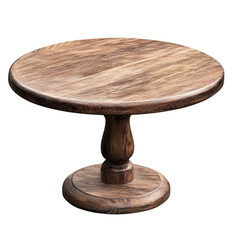 Poster - Rustic wooden table with a natural finish in a cozy setting perfect for dining or workspace activities and gatherings isolated on transparent background..