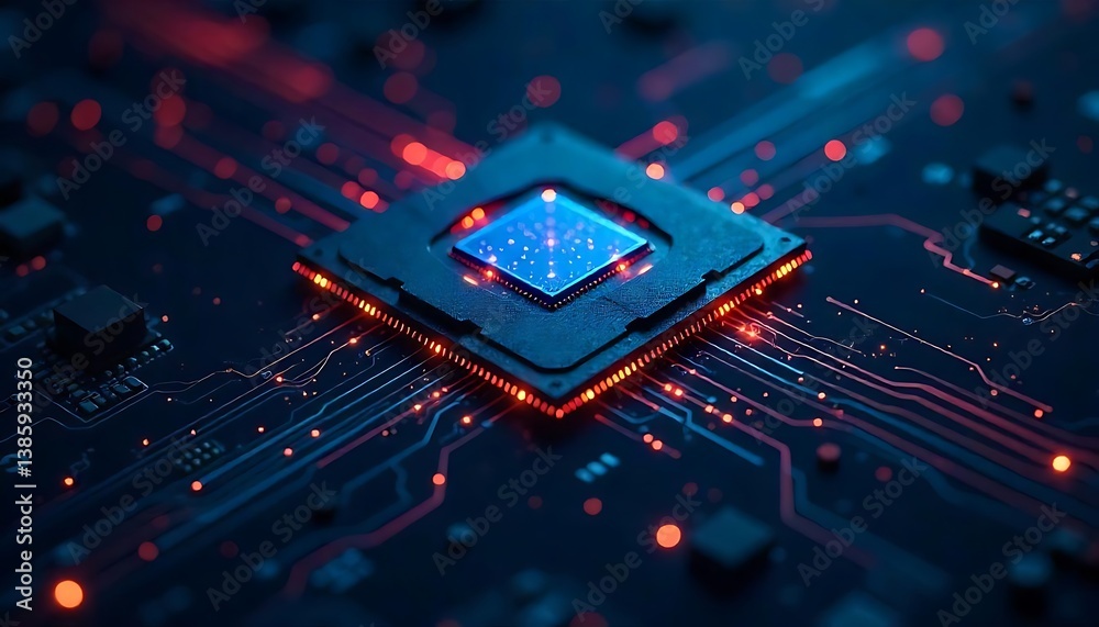 Quantum Computer Processor Background Abstract technology background of a quantum computing system with ...